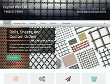Tablet Screenshot of dupontwire.com
